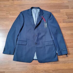 Tommy Hilfiger THFLEX Men's Wool Modern Fit Suit Jacket Blazer 42L Navy Blue